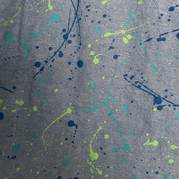 Fervour (by ModCloth) paint splattered denim overall skirt - Picture 3 of 4